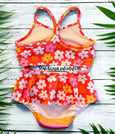 Vintage Blossom: Retro Floral Bikini Set - 12M-14 Years