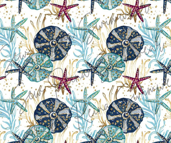 Under the Sea Floral -White- Fabric