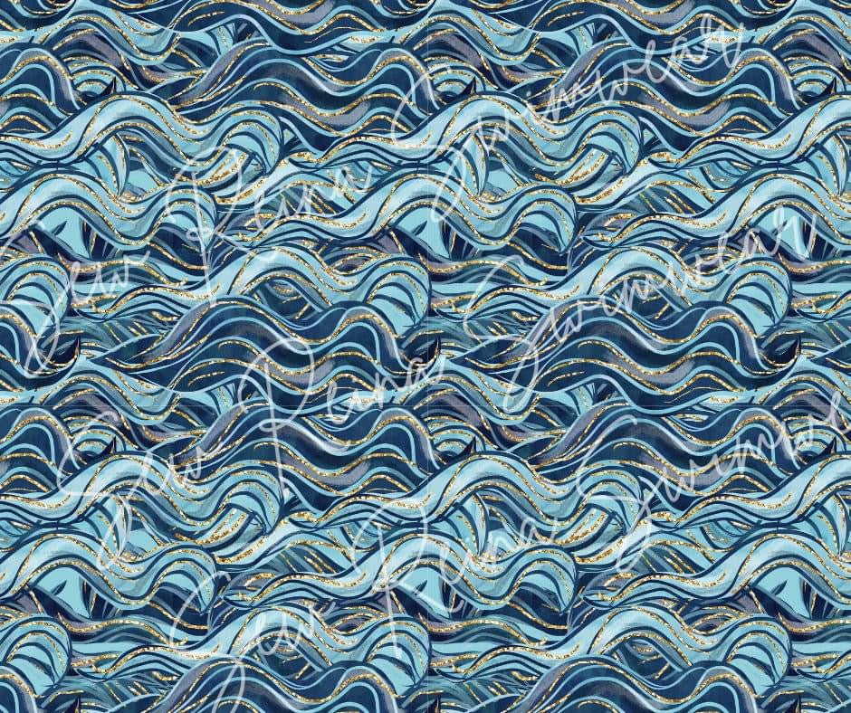 Glitter Waves Fabric