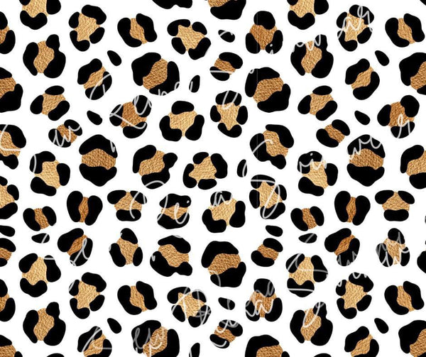 Leopard on White Fabric