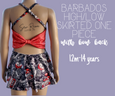 Barbados High/Low Skirted One Piece